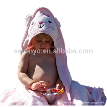 Rosa Kitten Design Luxury 100% Toalla de bambú con capucha y toalla para el bebé, Extra suave y altamente absorbente, Empaquetado de lujo